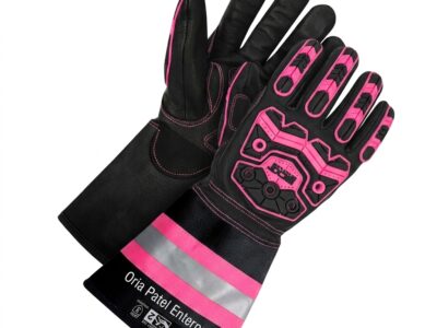 Impact Reducing Work Gloves for Men – ANSI Cut Level A5 with TPR Knuckle Guards & Shock Absorption, Nitrile Coated Palm for Maximum Grip, Heavy Duty for Construction, Warehouse, Auto Repair (L)